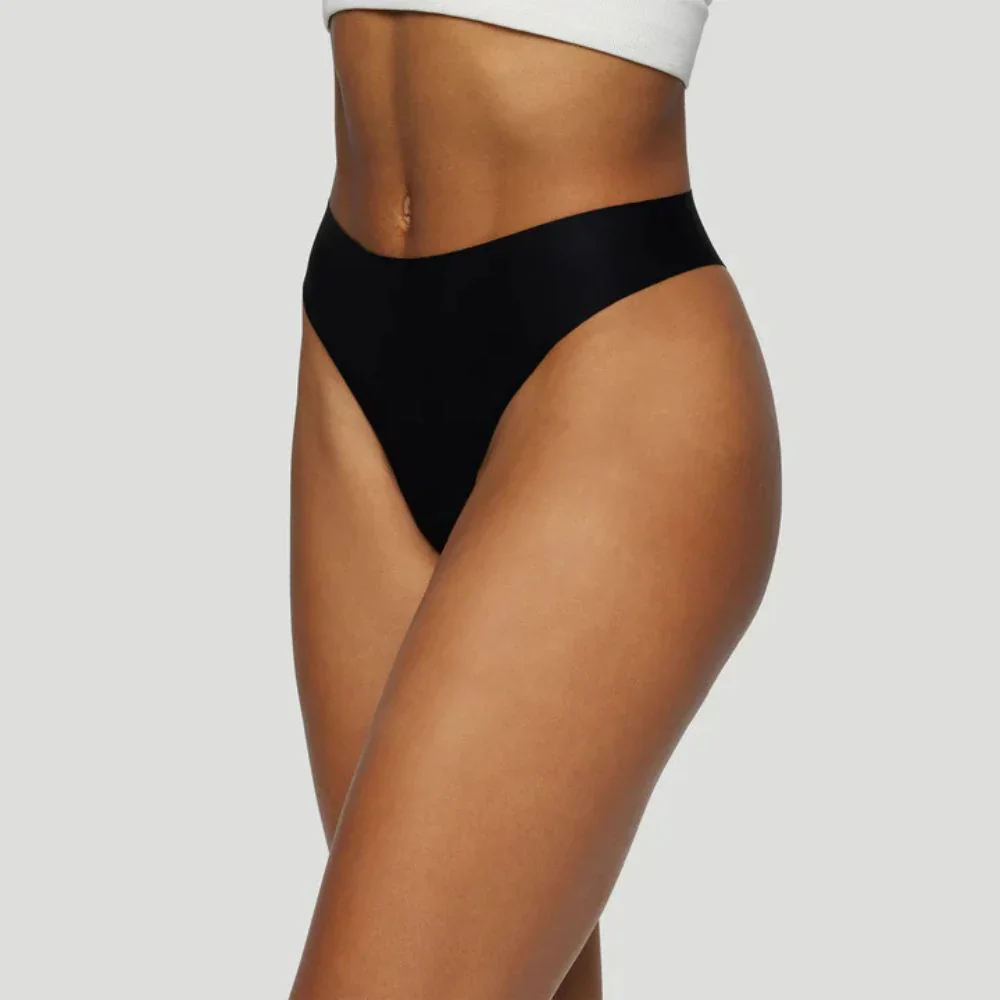 Tanga taille mi-haute noir (Lot de 3) - Image 7